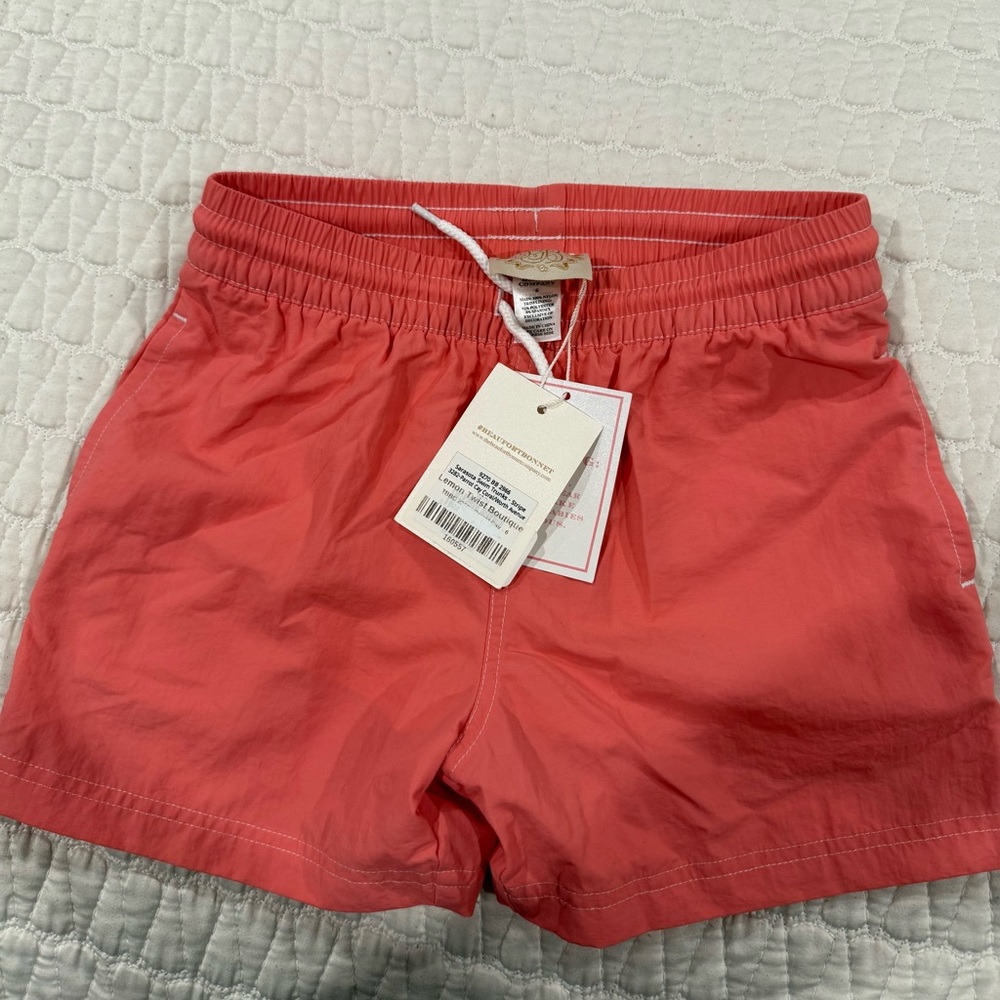 The Beaufort Bonnet Company Coral Swim Trunks